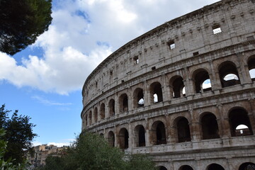 Fototapeta na wymiar The Colosseum in Rome Italy 