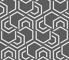 Vector seamless texture. Modern geometric background with hexagonal tiles.