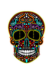Skull vector background for fashion design, patterns, tattoos