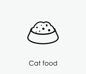Cat food vector icon. Editable stroke. Symbol in Line Art Style for Design, Presentation, Website or Apps Elements, Logo. Pixel vector graphics - Vector