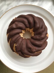 chocolate cake on plate