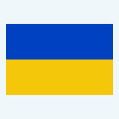 Vector illustration. Ukrainian flag. Yellow - blue flag of the country. Original color. Geographic location icon. User interface element. National flag.