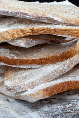 thin broken wheat bread with wheat flour