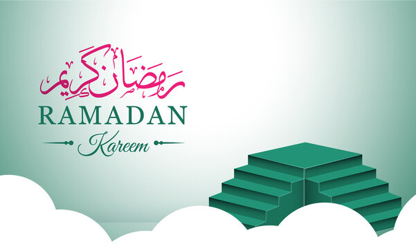 ramadhan background design with padock , usable for social media post template and advertising