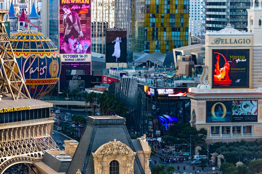 Las Vegas Strip in Nevada seen in United States of America featuring the 