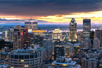 Montreal skyline by night - 495141843