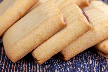 wheat cookies with fruit jam as a filling