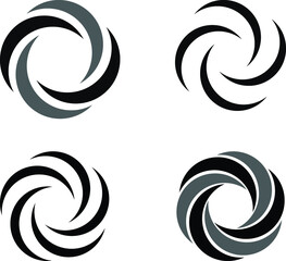 set of black and white icons