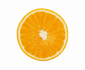 cut orange isolated on white background