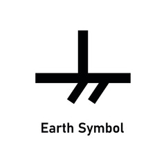 Obraz premium Protective earth ground symbol. Electrical grounding icon. Element in electricity. Vector 