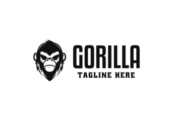 gorilla logo design. logo template