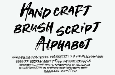 Fototapeta premium Hand drawn display typeface on light background for projects,logotypes and headlines.