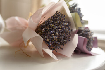 Bouquets of lavender dried flowers