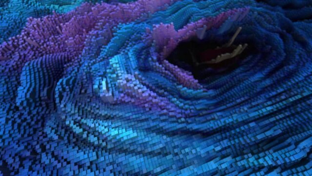 3d abstract colorful landscape