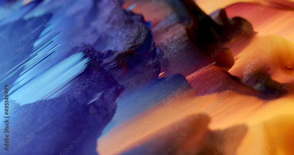 Poster abstract textured background. landscape with abstract spike and texture. shallow depth of field. 3d 