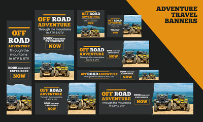 Adventure Experience Trips in Quad, ATV & UTV Web Banners, Google Ads , Post & Stories template © Anabel