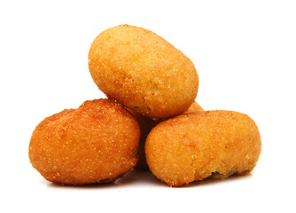 Organic CornDog on white background 