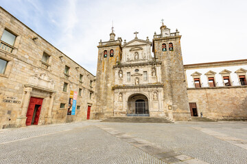 old Bishop's palace (Grão Vasco Museum) and the Cathedral of Viseu, province of Beira Alta, Portugal - obrazy, fototapety, plakaty
