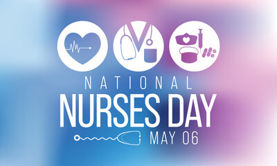 National Nurses day is observed in United states on 6th May of each year, to mark the contributions that nurses make to society. Vector illustration