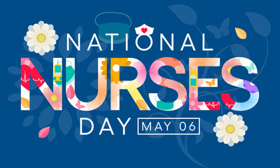 National Nurses day is observed in United states on 6th May of each year, to mark the contributions that nurses make to society. Vector illustration
