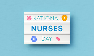 National Nurses day is observed in United states on 6th May of each year, to mark the contributions that nurses make to society. 3D Rendering