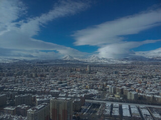 clouds over the city