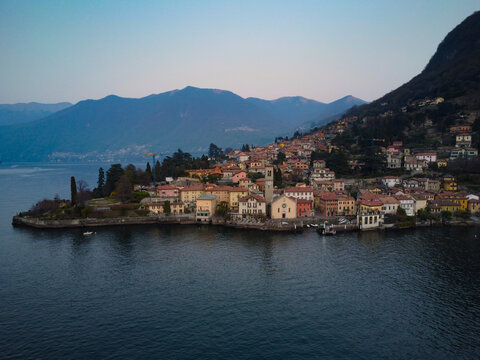 Landscape of Torno a village on Lake Como