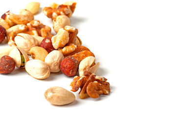 tasty nuts isolated on white