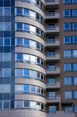 Fototapeta premium Facade of modern high-rise apartment building.