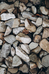 pebbles wallpaper with gray pattern, natural background gray stone