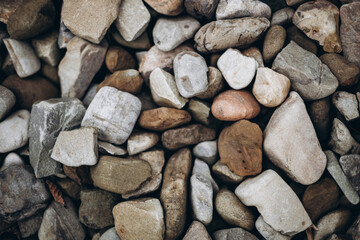 pebbles wallpaper with gray pattern, natural background gray stone