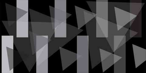 Abstract geometric vector background, cover for website, poster design template. Black image with gray geometric shapes for banner, packaging.