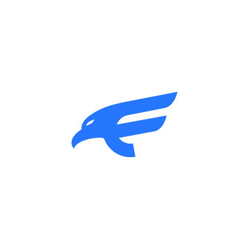 vector illustration of letter F and eagle head for icon or symbol.suitable for identity logo