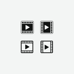 Film strip vector illustration for icons, symbols and logos.video or movie player app logo