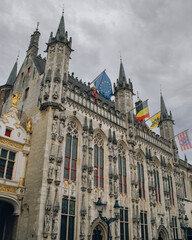 Fototapeta na wymiar Photo of the City Hall of Bruges in Belgium