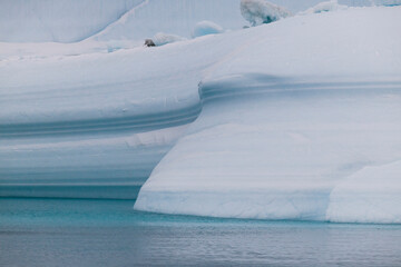 lines and textures of big icebergs