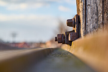 close up of a rusty lock