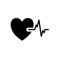 EKG , serce , bicie serca  ikona - obrazy, fototapety, plakaty