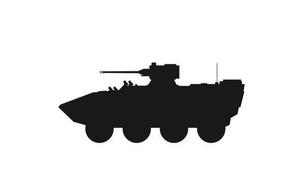 Pandur 2 armoured personnel carrier icon. military and army symbol. isolated vector image