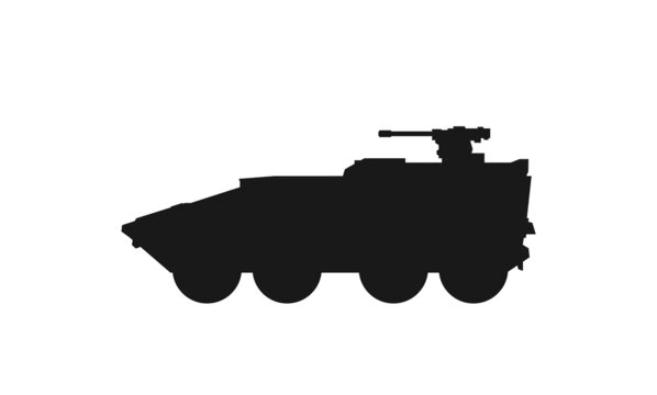 boxer armoured fighting vehicle icon. war, military and weapon symbol. isolated vector image