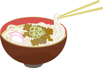 Udon and chopsticks
