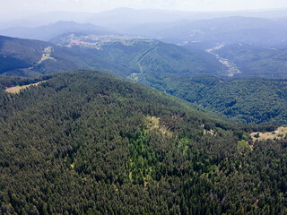 Fototapeta na wymiar Yundola area between Rila and Rhodopes mountain, Bulgaria