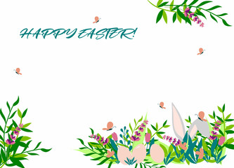 Easter bunner spring holiday design