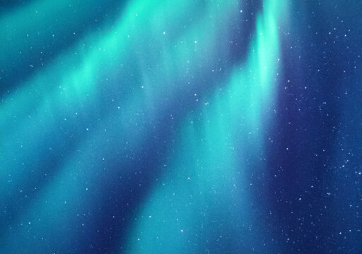 Aurora Borealis abstract background, northern lights in the polar sky