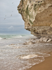 Svinklovene Beach and Rock formations in Vendsyssel, Denmark - North Sea