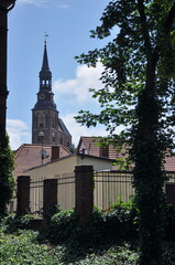 Cityscape of Tangermunde (Saxony-Anhalt, Germany) with St.-Steph  2011
