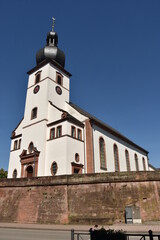 Fototapeta na wymiar Catholic Church St. Laurentius in Dahn ,Germany,2017