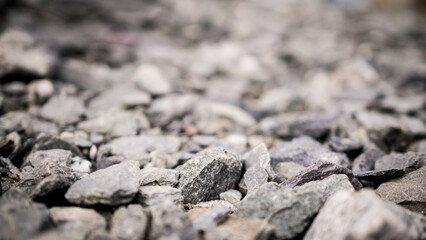 Gravel stones form a beautiful and rugged pattern. 
