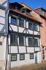 Impressions of the old town, with small half-timbered houses, in Northern Germany, Lower Saxony, Wolfenbüttel.