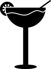Cocktail icon. Simple outline vector of party set icons.eps